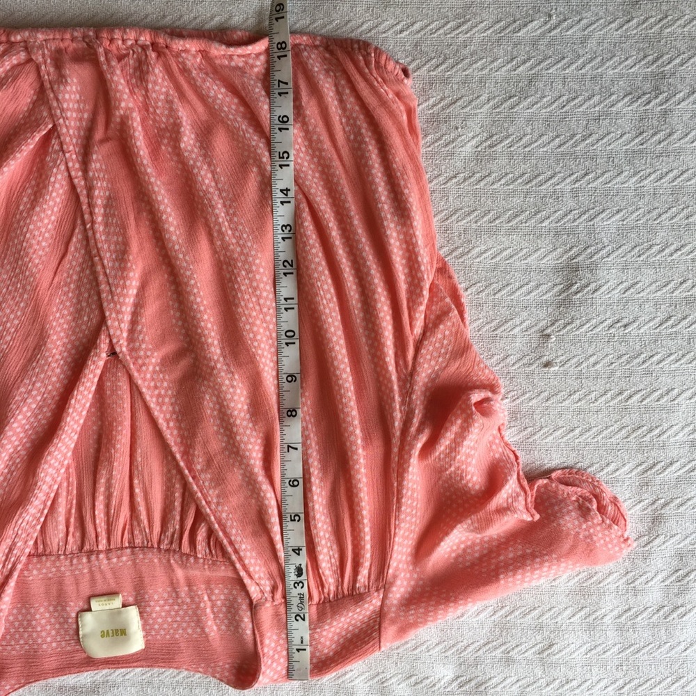 Maeve Pink Surplice Ruffle Sleeve Top - Picture 8 of 8